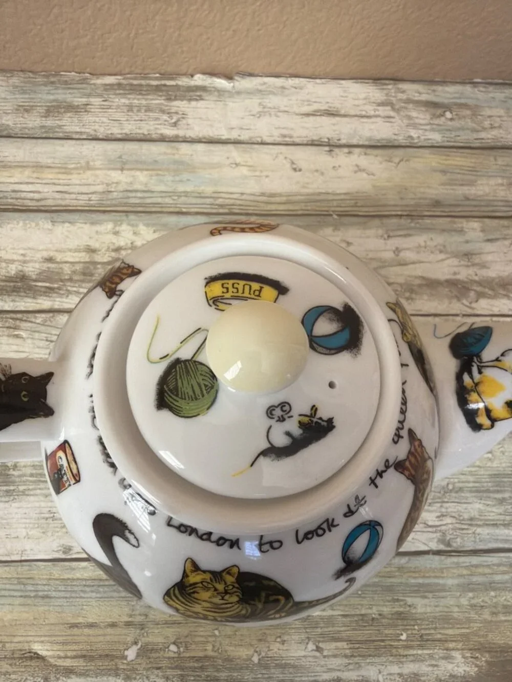 Paul Cardew Cat Kit-Tea Teapot Kitty Cat Where Have You Been Ceramic England - Picture 7 of 15